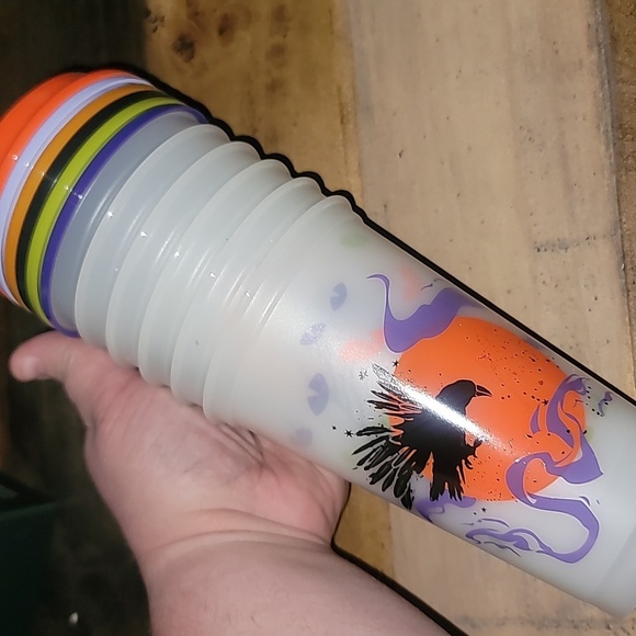 Starbucks Reusable Hot Cups with Lids Glow-in-the-Dark Halloween Fall 6pk - Picture 2 of 16